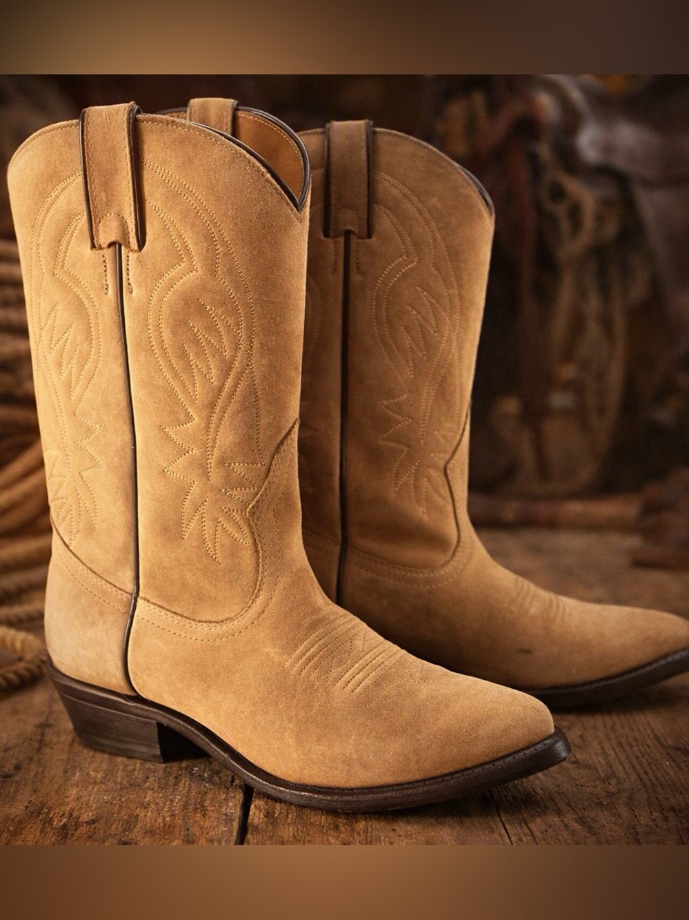 Vintage Golden Rebel Women’s Tan Brown Leather Canadian Cowboy Boots Western 7.5